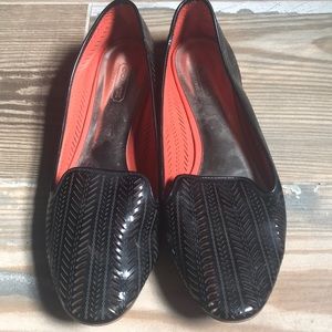 Coach black loafers with cut outs